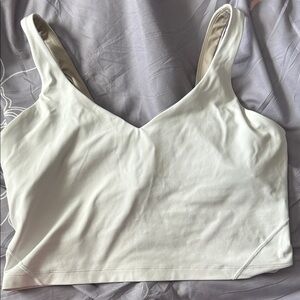 Lululemon Align off White V-Neck tank (good for A/C) cup